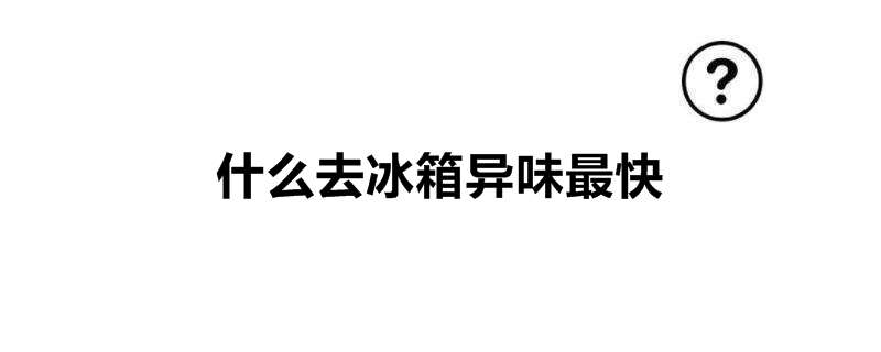 什么去冰箱异味最快